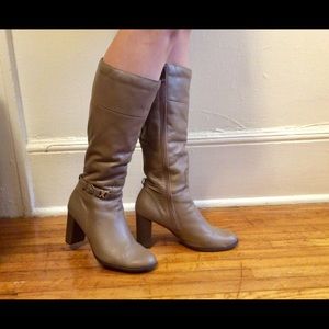 Winter leather boots